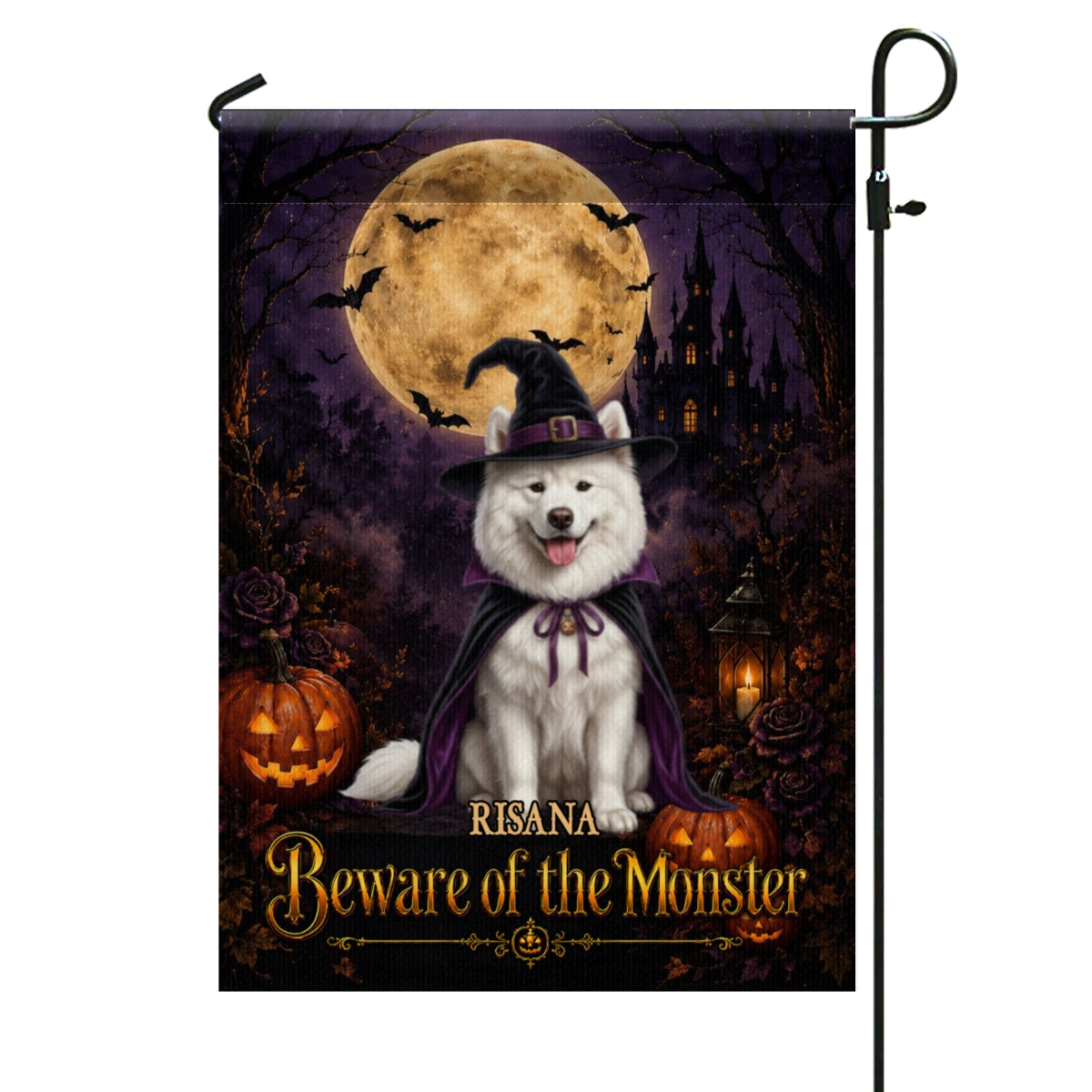 Custom Photo Pet Halloween - Personalized Garden Flag - Halloween Decor Gift, Gift For Pet Lovers