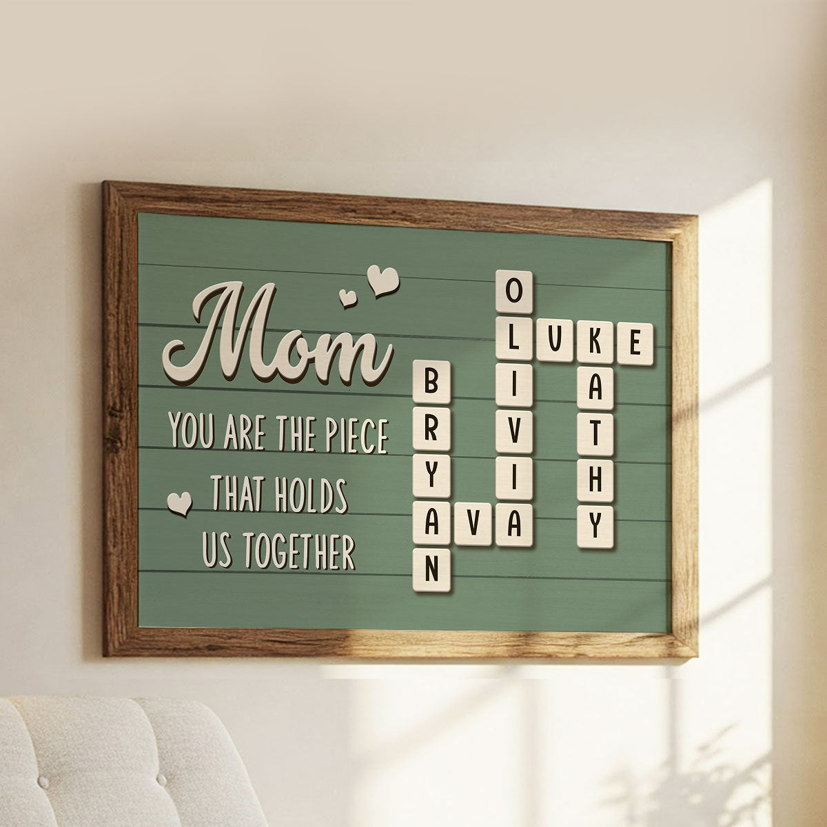 Mom The Piece That Holds Us Together Personalized Poster