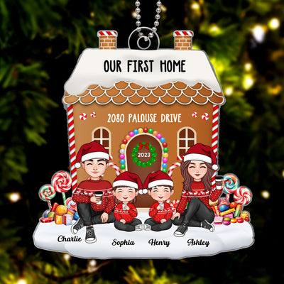 Gingerbread House New Home Family Couple Keepsake Housewarming Gift Personalized Acrylic Ornament