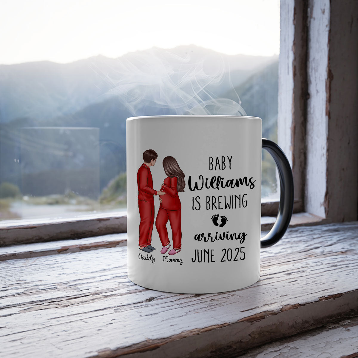 We’re Pregnant Secret Message, Hidden message Personalized Color Changing Mug, Pregnancy Reveal, Pregnancy Announcement, Baby Announcement