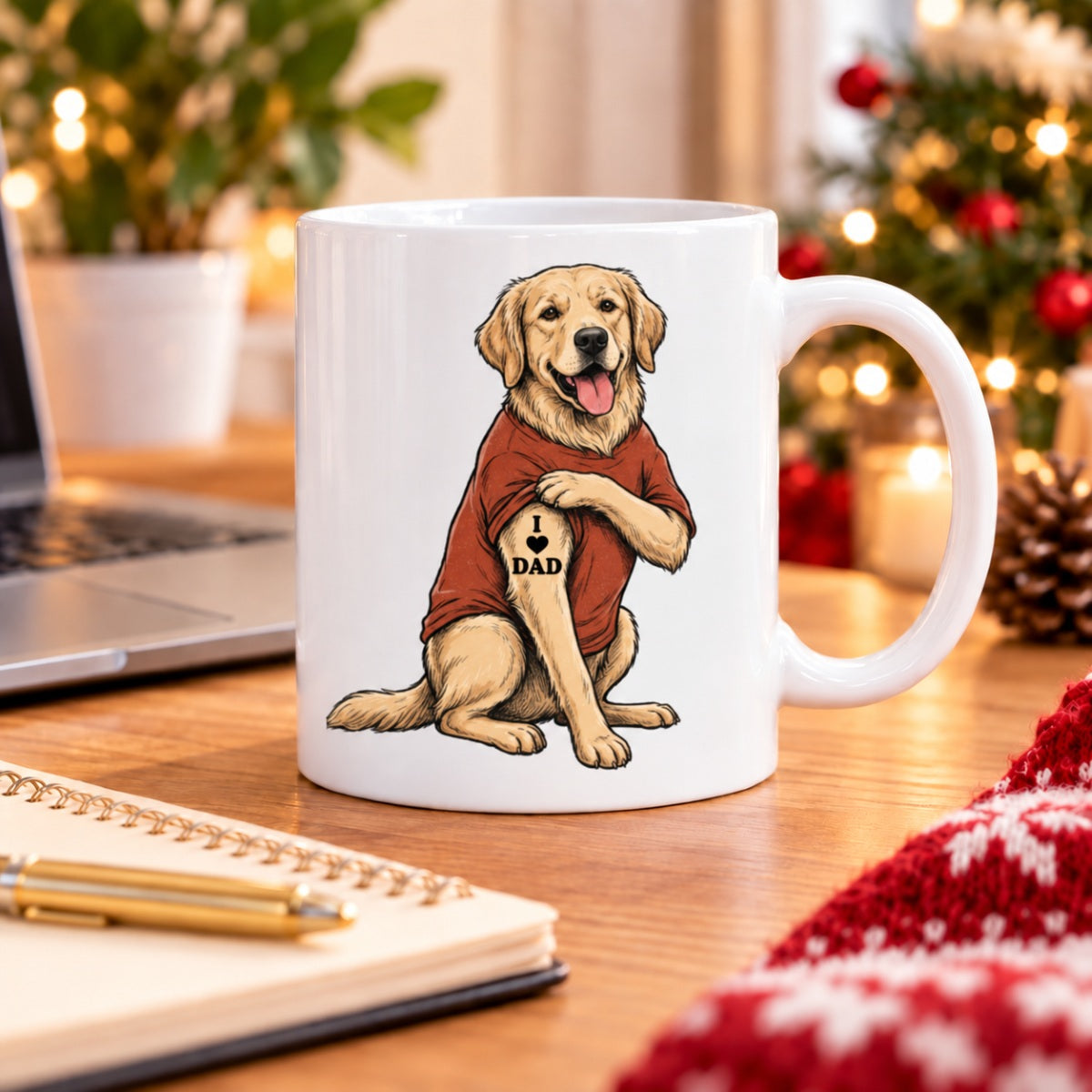 Custom Tattooed Dog Cat Pet from Photo - Personalized Mug - Gift for Dog Mom, Dog Dad, Cat Mom, Cat Dad
