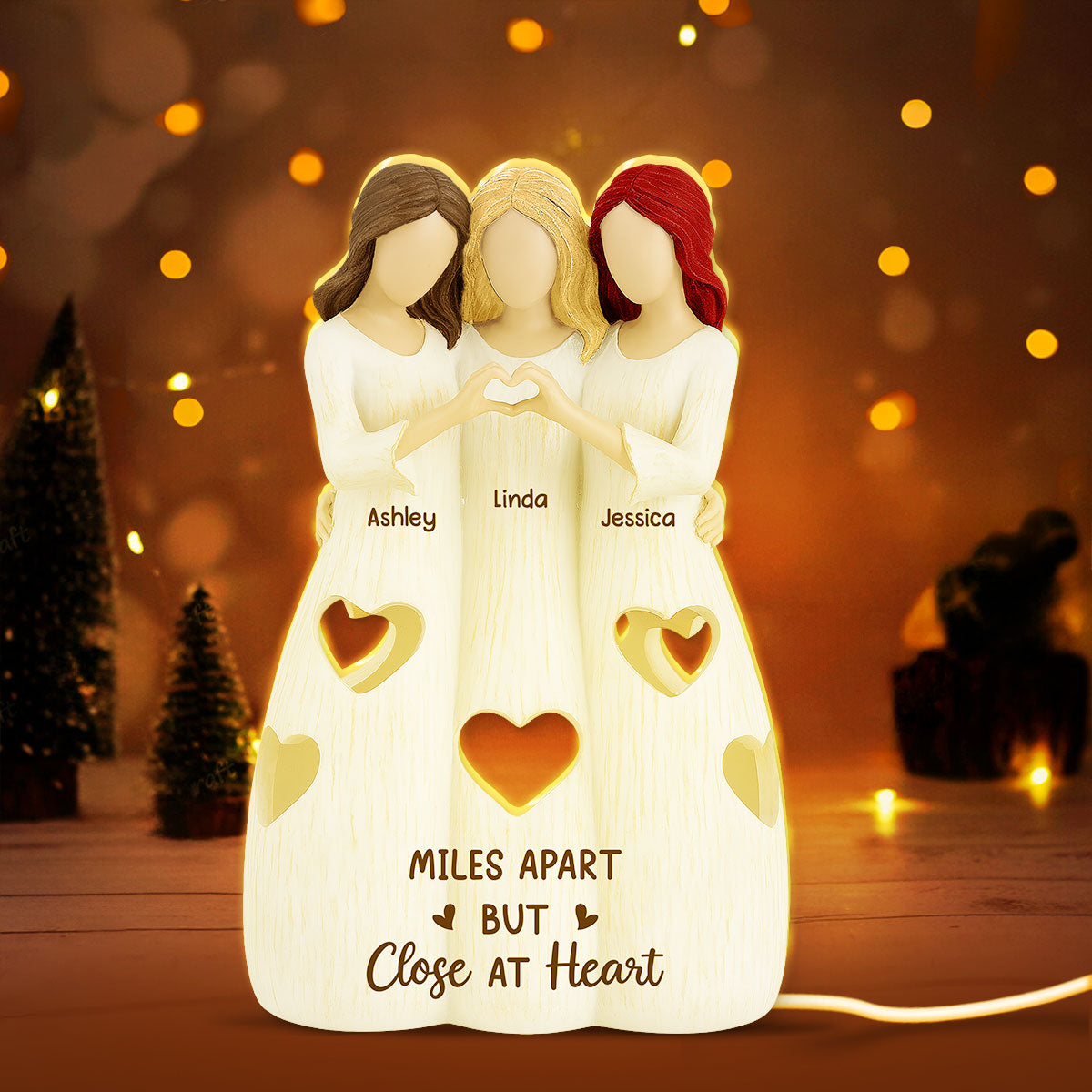 No Greater Gift than Sisters - Personalized Light Box - Heartwarming Christmas Gift for Sisters