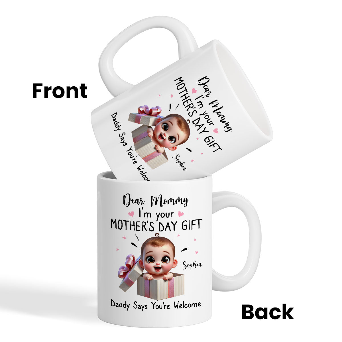 Dear Mom I'm Your Mother's Day New Mom Gift Personalized Mug, Funny Gift For Wife