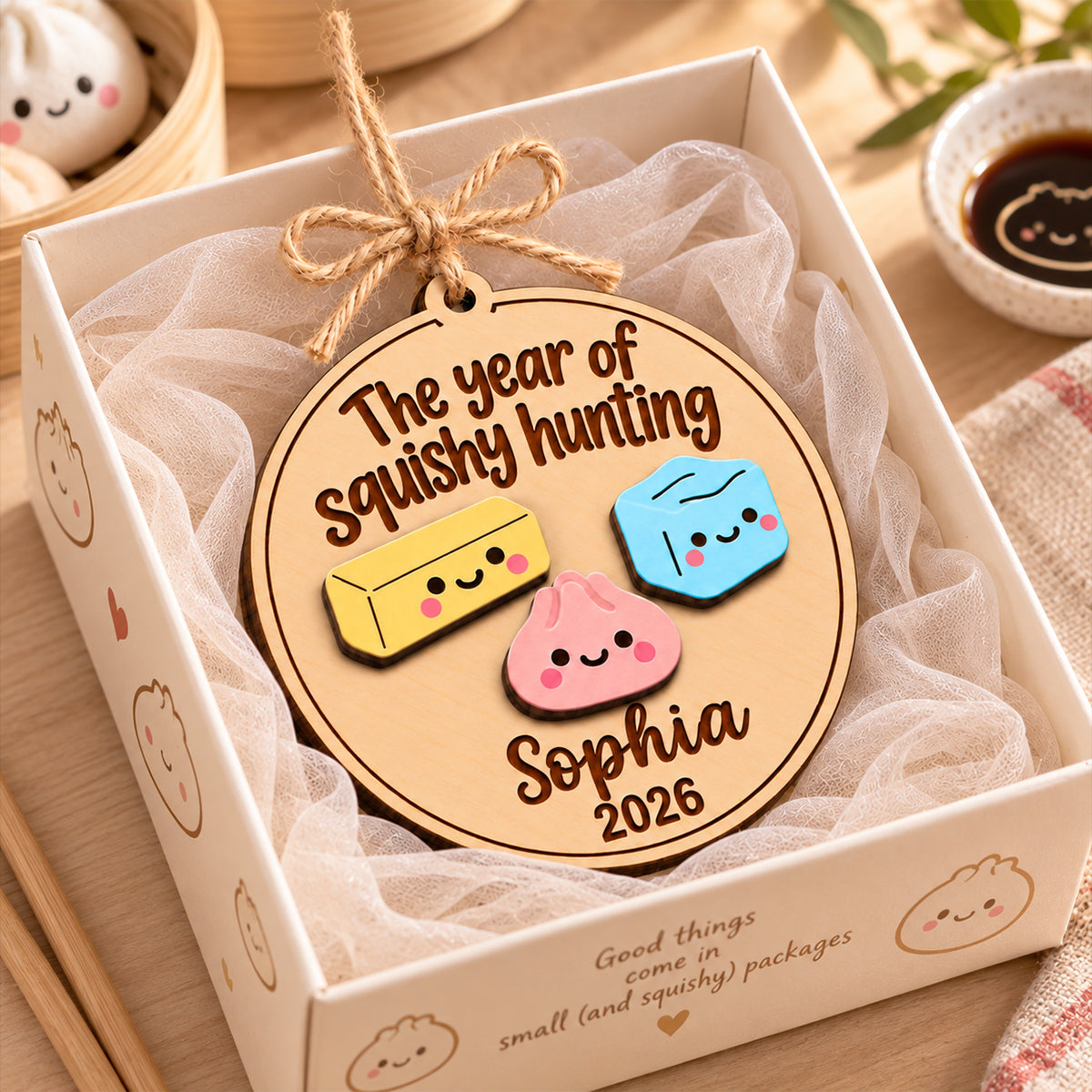 The Year Of Squishy Hunting - Personalized 2-Layered Wooden Ornament - Christmas Gift For Squishy Lovers, Keepsake 2026