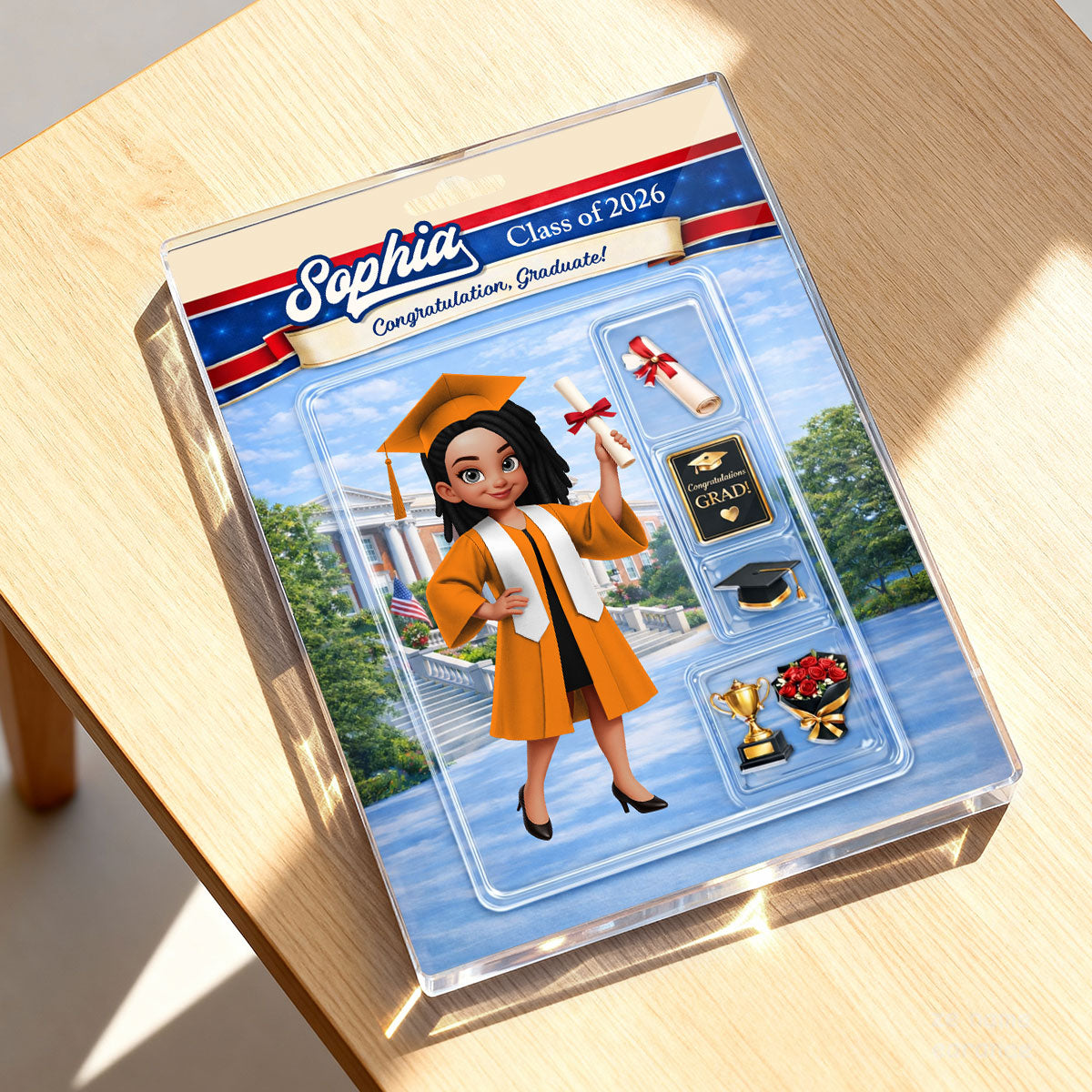 Senior Class Of 2026 Action Figure - Personalized Acrylic Block Plaque - Graduation Gift For Seniors, Daughter, Son, Grandkids