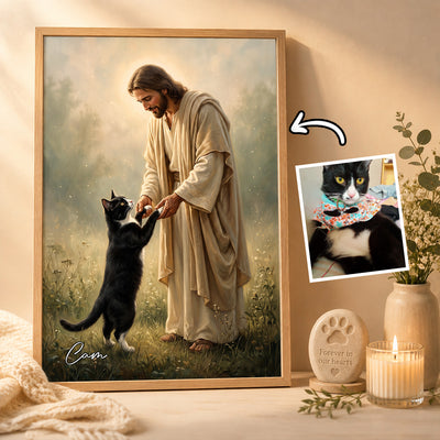 Jesus And Pet Memorial - Personalized Poster - Memorial Gift, Gift For Pet Lovers