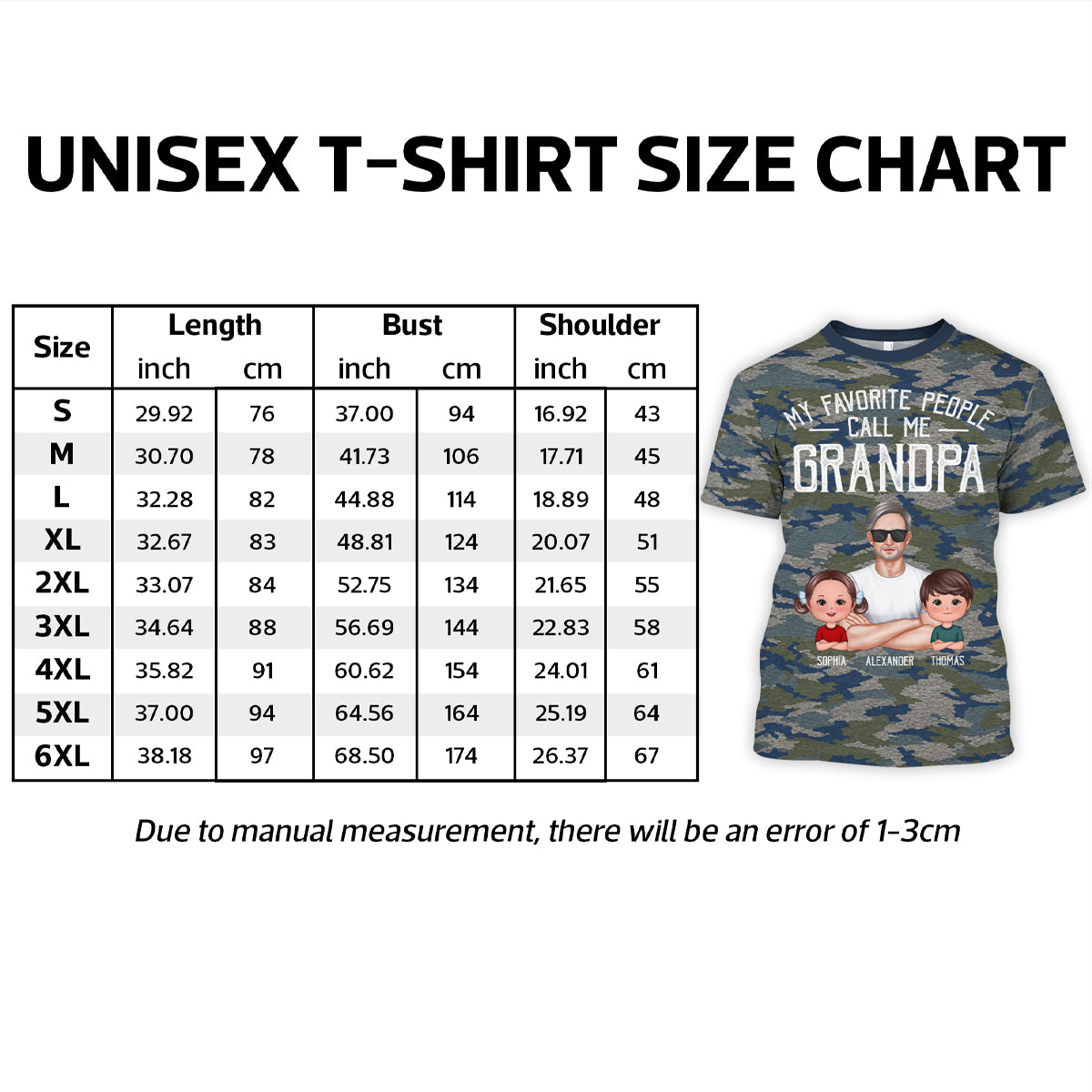 My Favorite People Call Me Grandpa Camo Pattern - Personalized Shirt - Father's Day Gift For Husband, Dad, Grandpa
