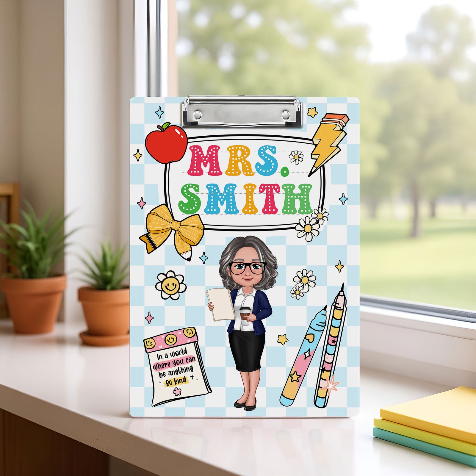 Custom Teacher Clipboard With Name, Personalized Teacher Gifts, Back To School Gift, Thank You Gift for Teacher, Teacher Appreciation Gift