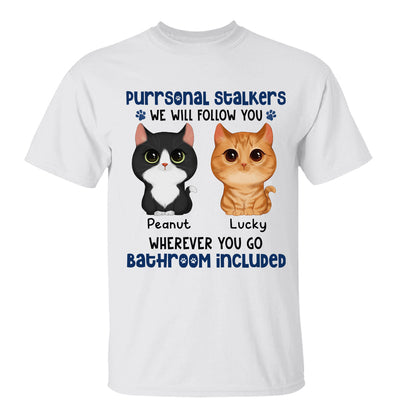 Watercolor Cute Cats Purrsonal Stalkers Personalized Shirt