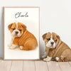 Custom Watercolor Portraits Using Pet Photo Personalized Poster, Gift for Dogs Cats Lovers, Pet Lover Gift