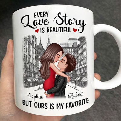 Elegant Couple On The Street Personalized Mug