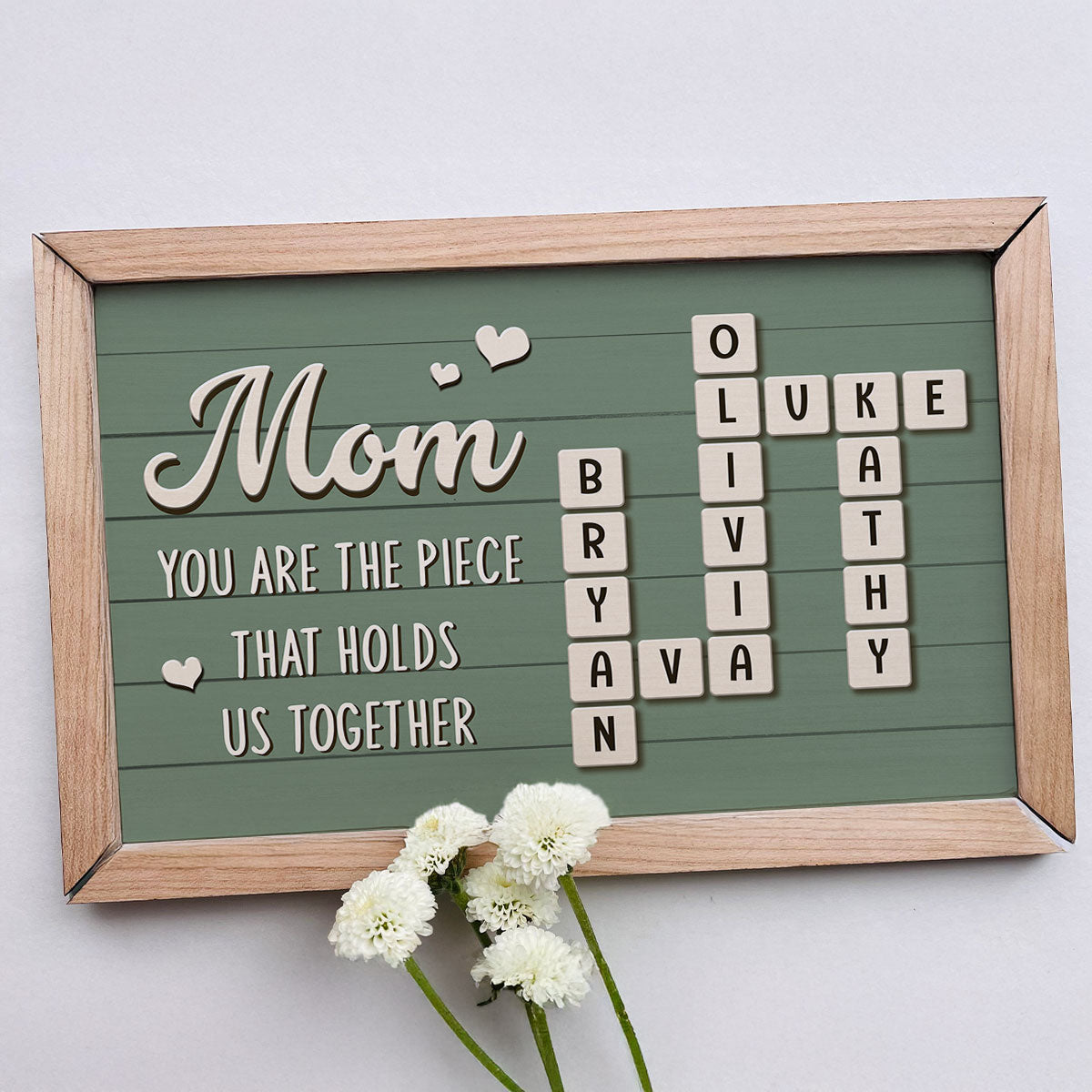 Mom The Piece That Holds Us Together Personalized Poster