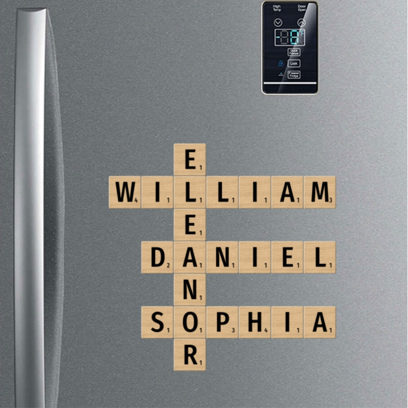 Family Crossword Art - Created In A Moment, Treasured Forever Personalized Custom Shape Acrylic Magnet