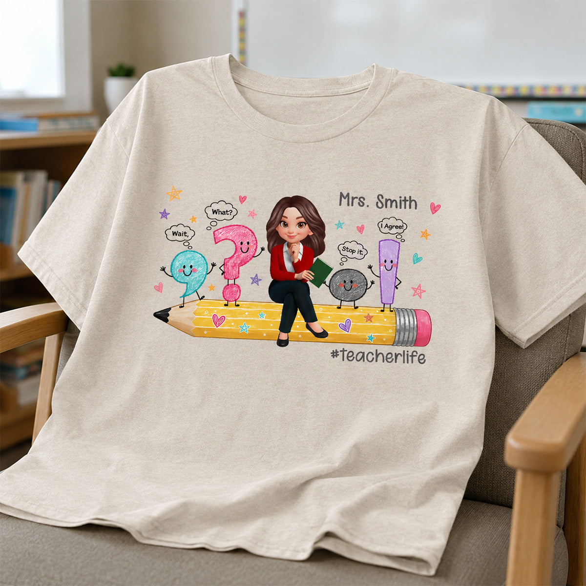 Funny Grammar Teacher Life - Personalized Shirt - Back To School Gift For Teacher