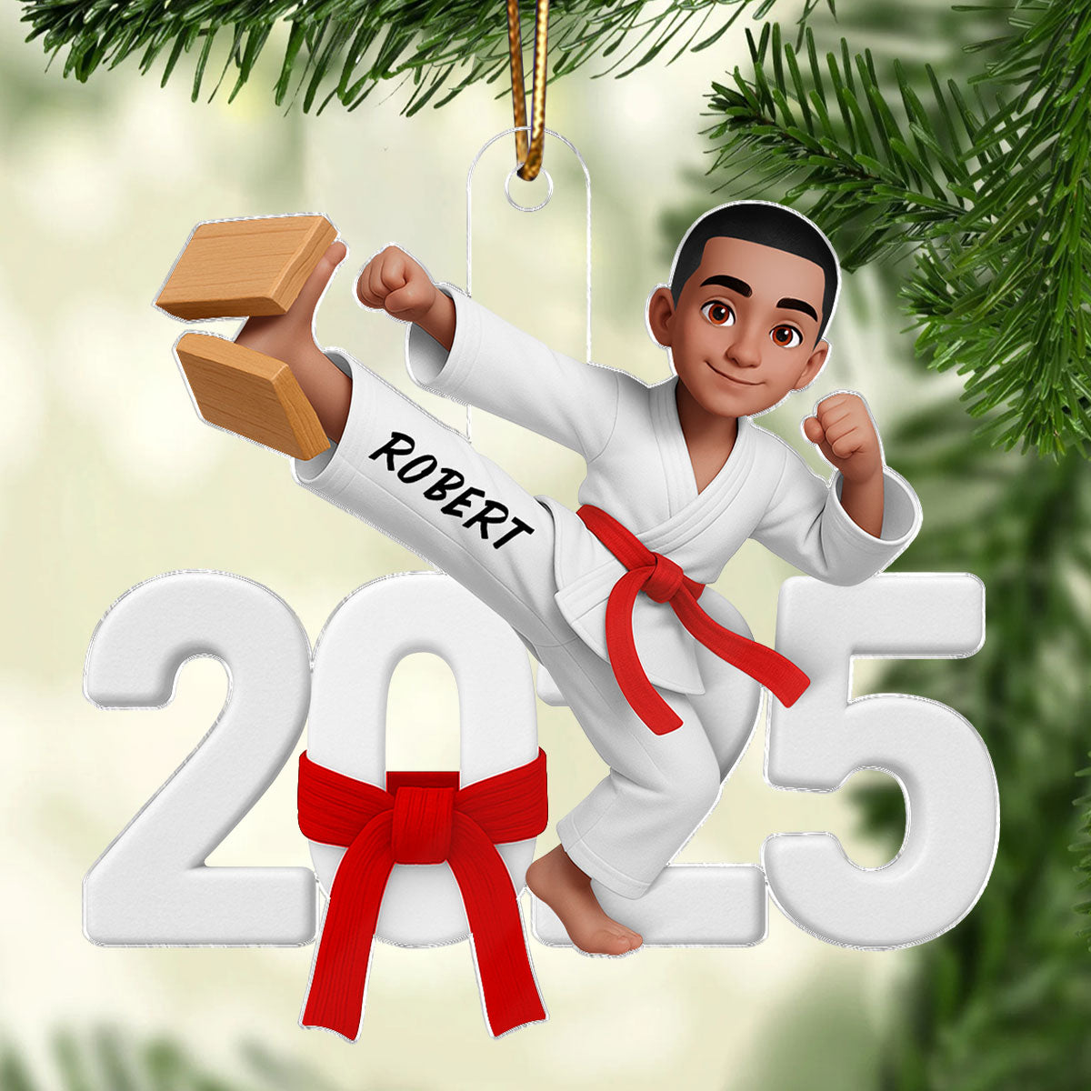 2025 Karate Boy Girl - Personalized Acrylic Ornament - Christmas Gift for Daughter, for Son
