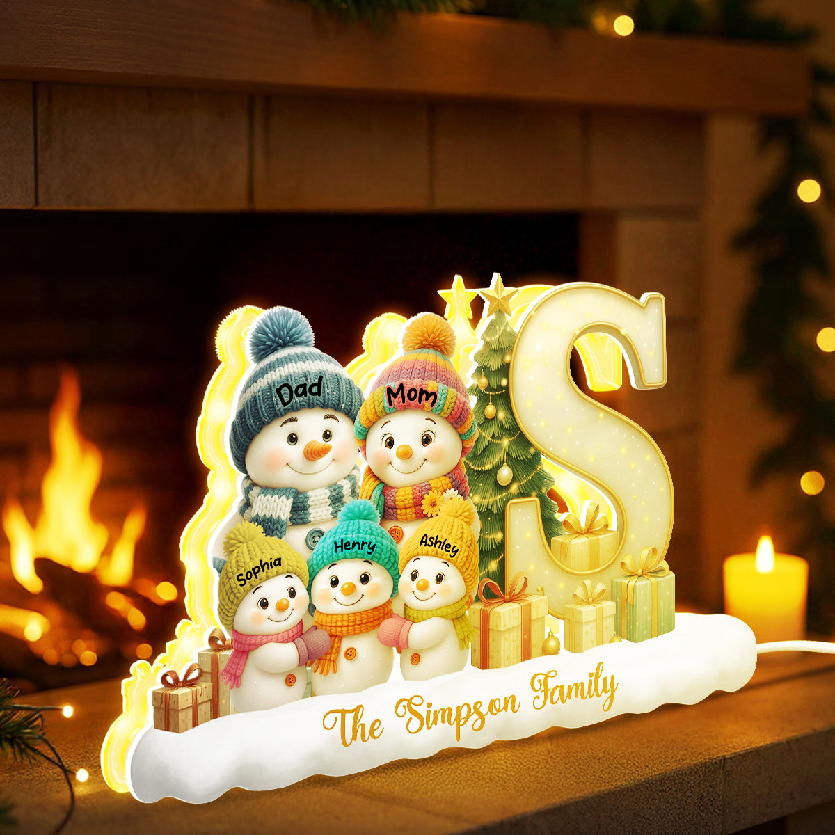 Eternal Glow – Custom Night Light | Heartfelt Anniversary Gift for for Grandma, Mom, Family, Couple