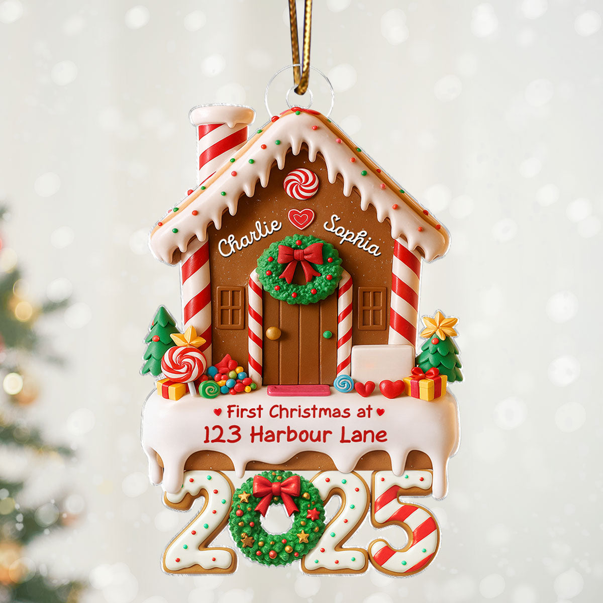 First Christmas At Our Home - Personalized Acrylic Ornament - Heartwarming Christmas Gift For Couple, Family