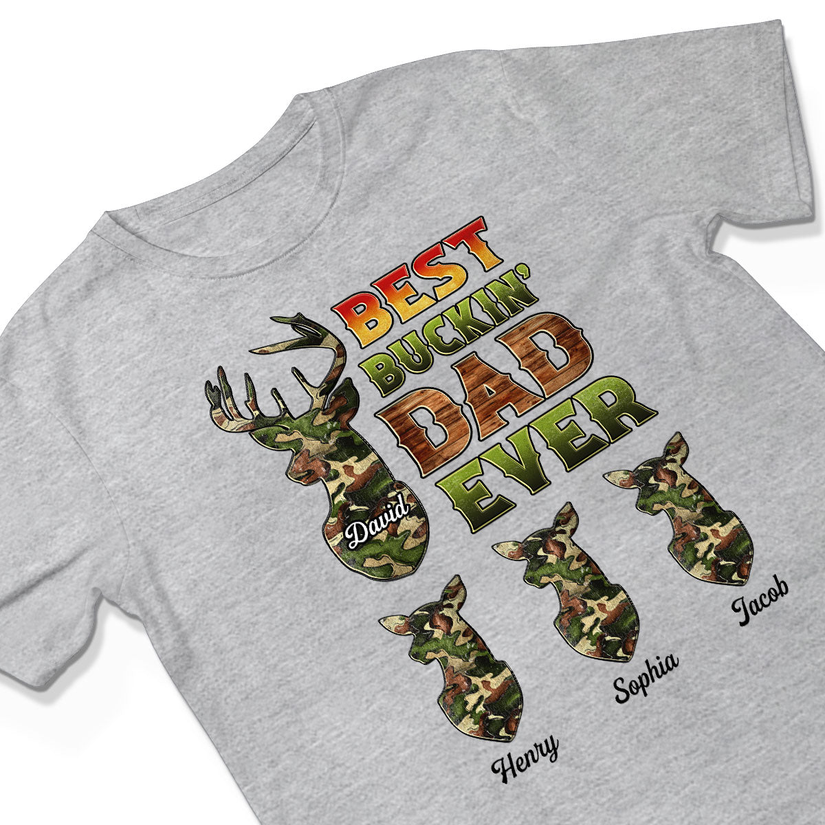 Hunting Best Buckin‘ Dad Ever Personalized Shirt