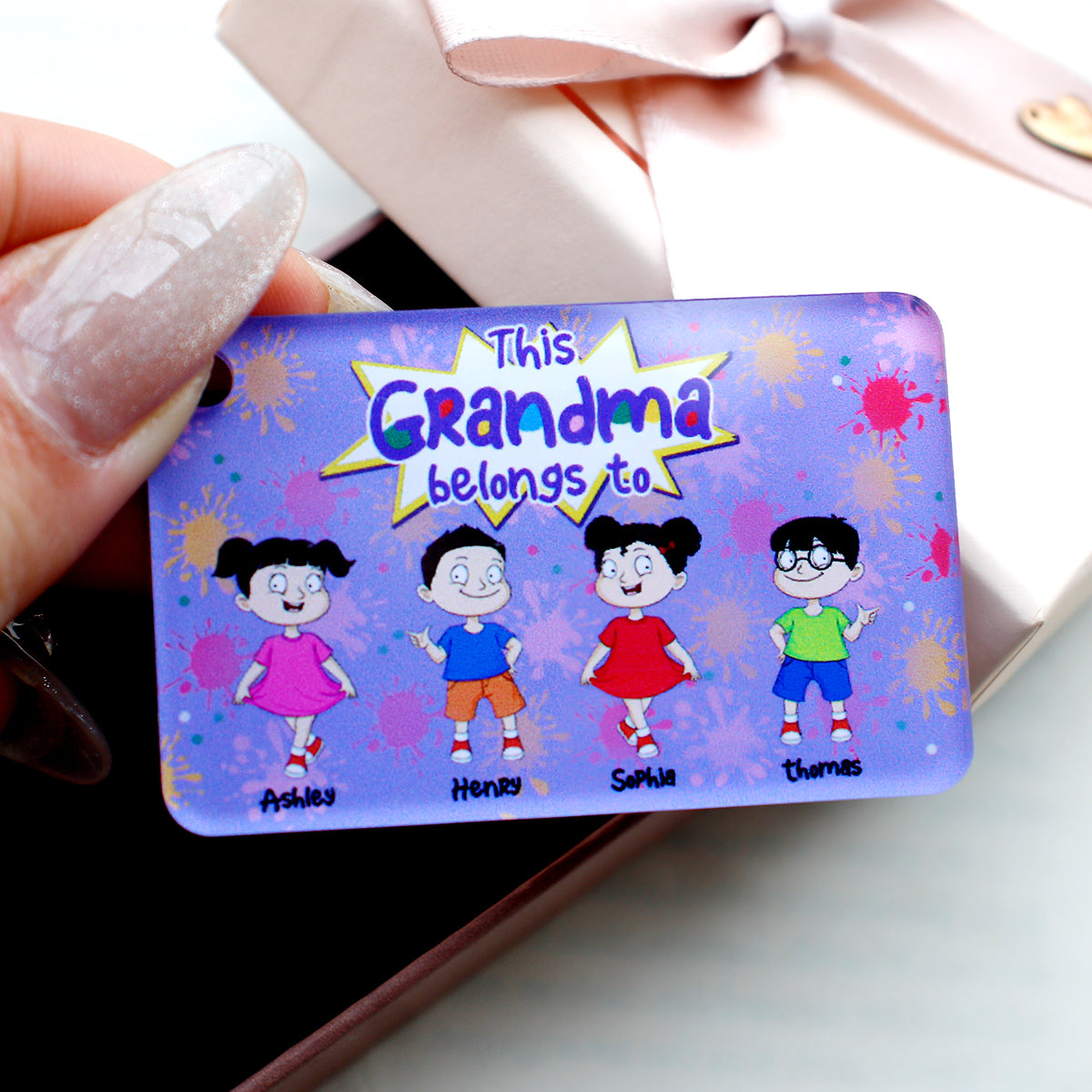 This Grandma Belong To Adorable Kids Personalized Keychain, Gift For Grandma