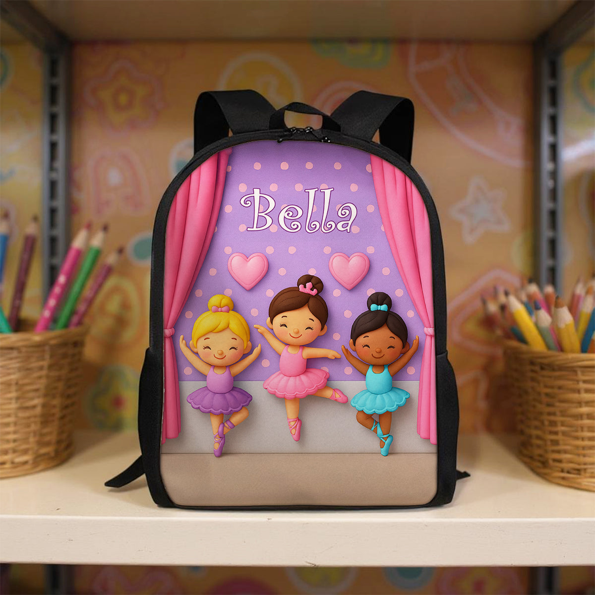Preppy Back to School Personalized Backpack, Dinosaur Mermaid Sports Unicorn Theme, Available in 6 Designs