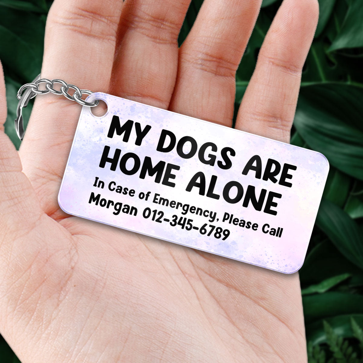 My Pets Home Alone Peeking Dog Cat Gift For Pet Lover Personalized Acrylic Keychain
