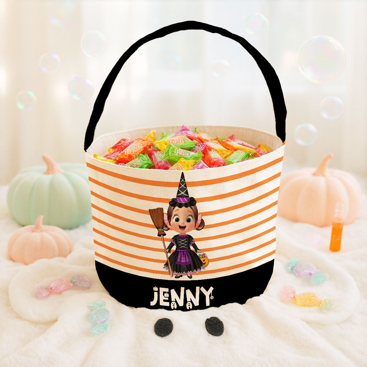 Cute 3D Halloween Cartoon Kids Personalized Trick or Treat Basket