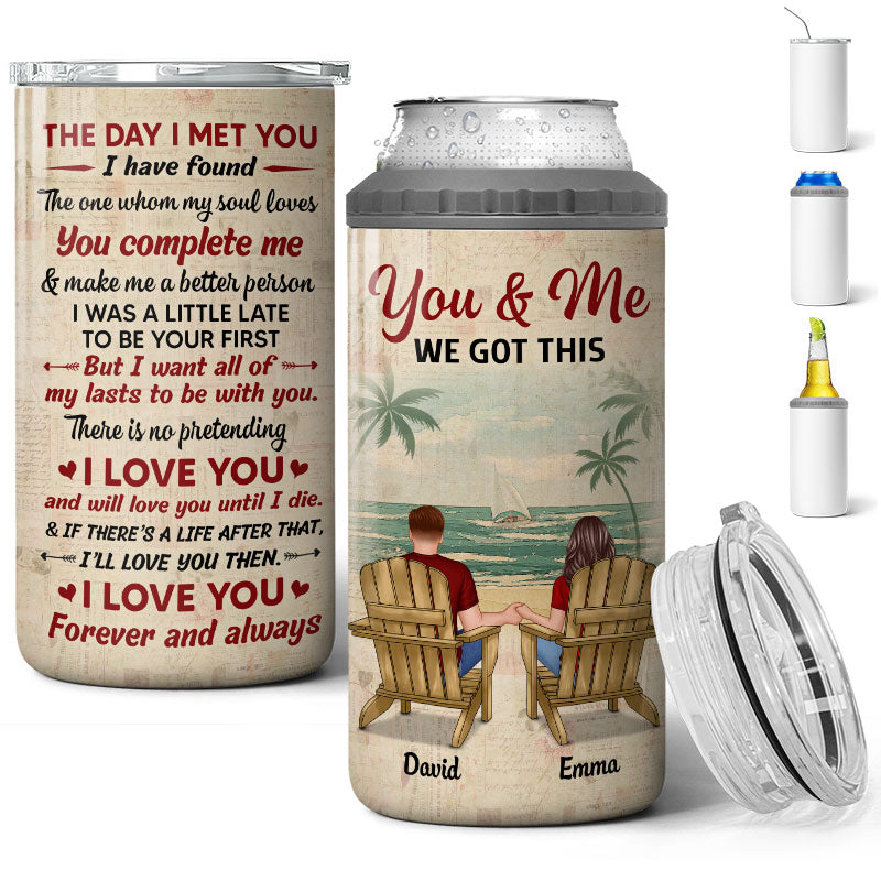 Couple We Got This Gift For Him Gift For Her Multi Use Tumbler Personalized 4 In 1 Can Cooler