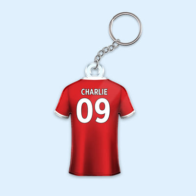 Soccer Shirt Any Name, Any Number, Any Team Personalized Acrylic Keychain