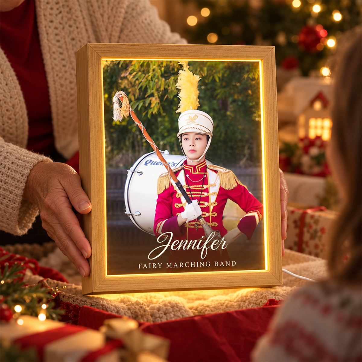 Custom Marching Band Photo - Personalized Mirror Light Box - Christmas Gift for Daughter, Son, Grandkids