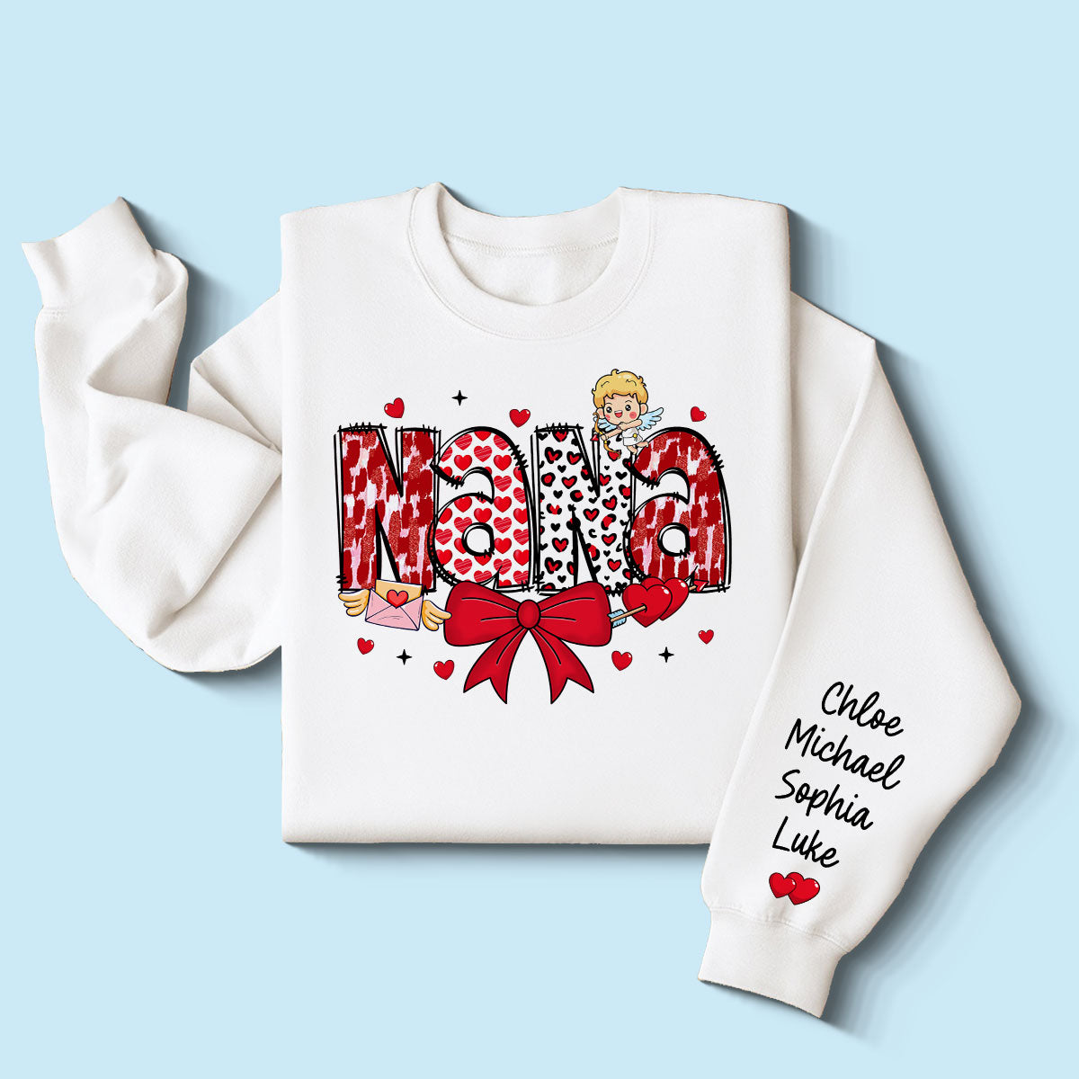 Grandma  Personalized Sleeve Printed Sweatshirt,  Gift For Grandma