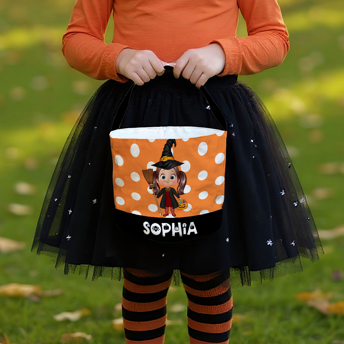 Cute 3D Halloween Cartoon Kids Personalized Trick or Treat Basket