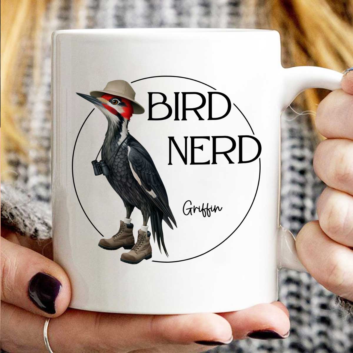 Bird Nerd Funny Bird Watcher Mug, Twitcher Mug, Gift for Bird Lover Personalized Mug