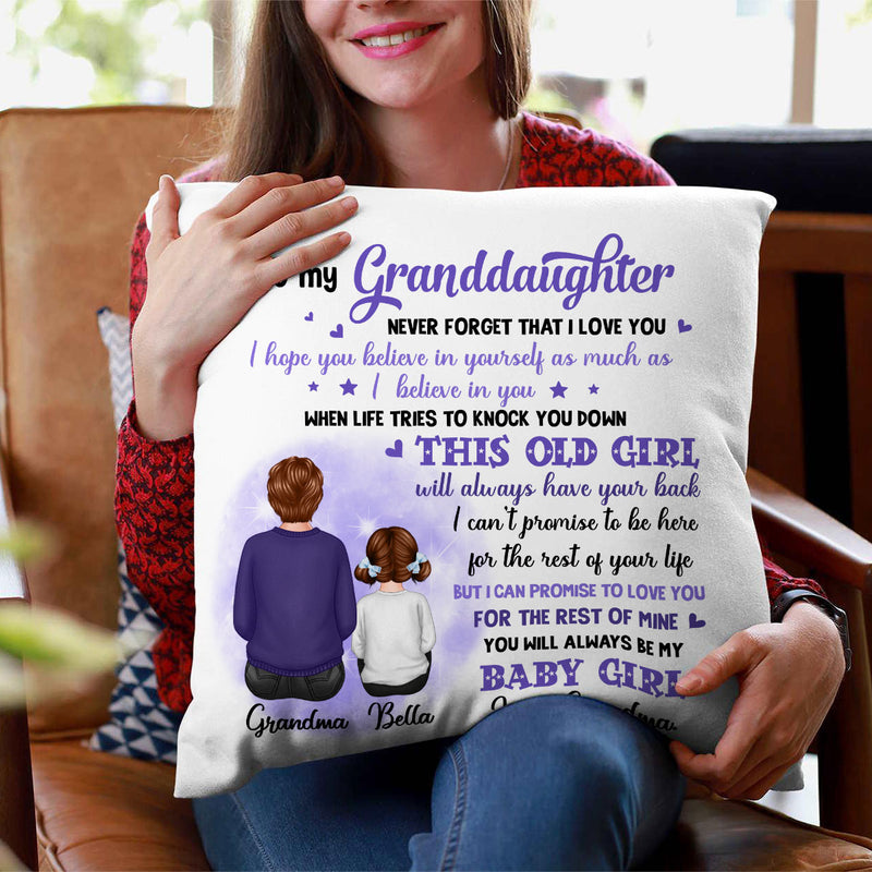 Purple To My Granddaughter Grandson Christmas Gift For Grandchildren Personalized Pillow (Insert Included)