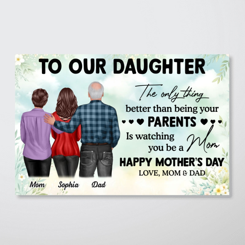 To Our Daughter From Dad And Mom Personalized Poster