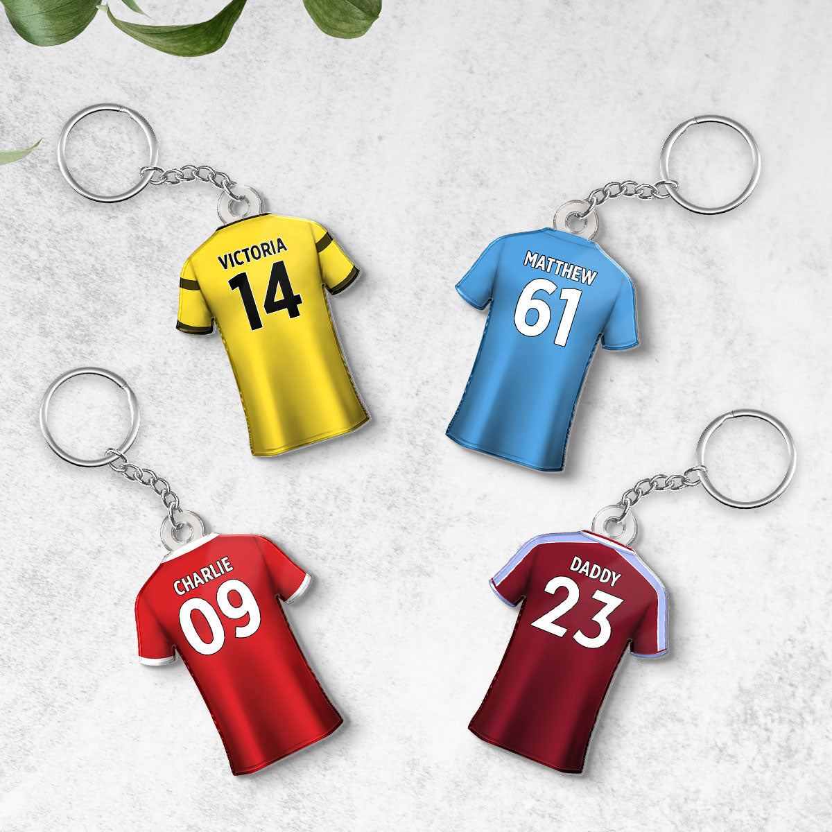 Soccer Shirt Any Name, Any Number, Any Team Personalized Acrylic Keychain