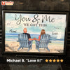 Couple Sitting Beach Landscape You & Me We Got This Personalized Poster, Anniversary Gift For Him, Gift For Her