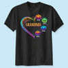 Halloween Grandma Heart Pumpkins Colorful Personalized Shirt