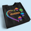 Halloween Grandma Heart Pumpkins Colorful Personalized Shirt