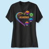 Halloween Grandma Heart Pumpkins Colorful Personalized Shirt