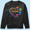 Halloween Grandma Heart Pumpkins Colorful Personalized Shirt