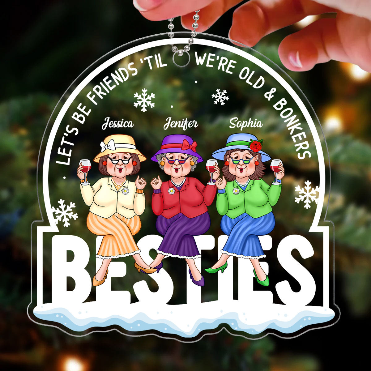 Congrats On Being My Friend Christmas Gift For Best Friend Personalized Acrylic Ornament