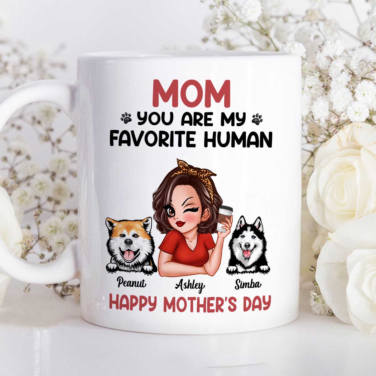 Mom You Are My Favorite Human Personalized Mug