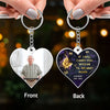 My Mind Still Talks To You Photo Inserted Glow Butterflies Memorial Sympathy Remembrance Keepsake Personalized Heart Shaped Acrylic Keychain