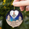 The Sky Looks Different When Someone You Love Up There Family Memorial Photo Inserted Personalized Wooden Ornament