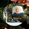 Cardinals I Am Always With You Custom Photo Remembrance Memorial Keepsake Christmas Snow Personalized Acrylic Ornament