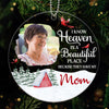 Christmas Memorial Photo Inserted Keepsake Red Farmhouse Personalized Acrylic Ornament