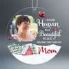 Christmas Memorial Photo Inserted Keepsake Red Farmhouse Personalized Acrylic Ornament