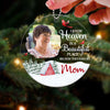 Christmas Memorial Photo Inserted Keepsake Red Farmhouse Personalized Acrylic Ornament