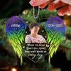 Colorful Angel Wings Those We Love Don‘t Go Away Memorial Photo Keepsake Personalized Acrylic Ornament