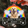 Pet Memorial Keepsake Rainbow Photo Inserted Personalized Acrylic Ornament